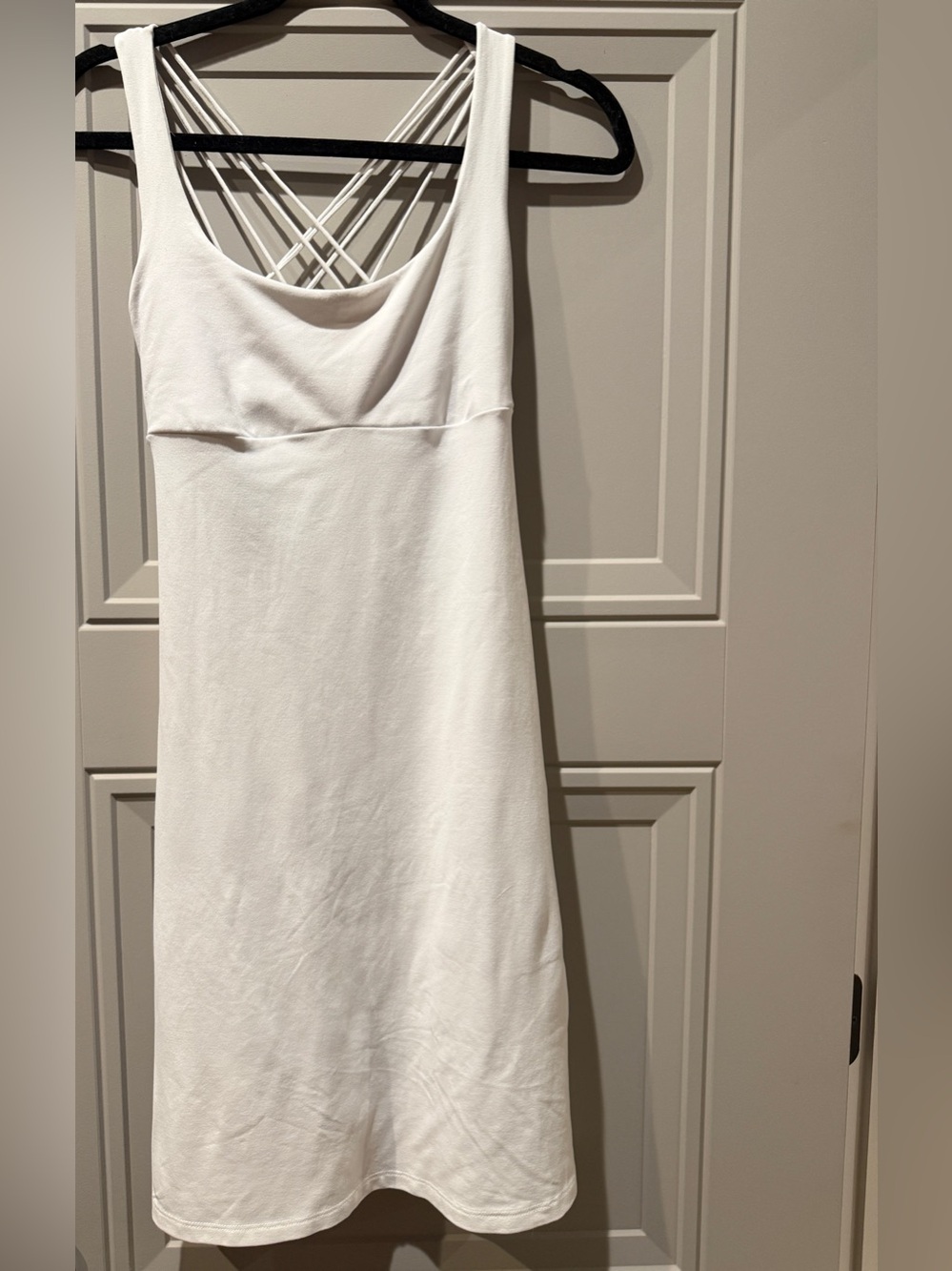 Susana Monaco White Strappy Back Slip Dress, Size Small